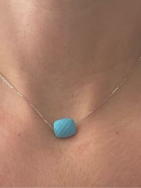 Morganne Bello Turquoise cushion pendant necklace